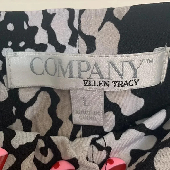 Ellen Tracy Animal Printed Flared Pants - Picture 3 of 5